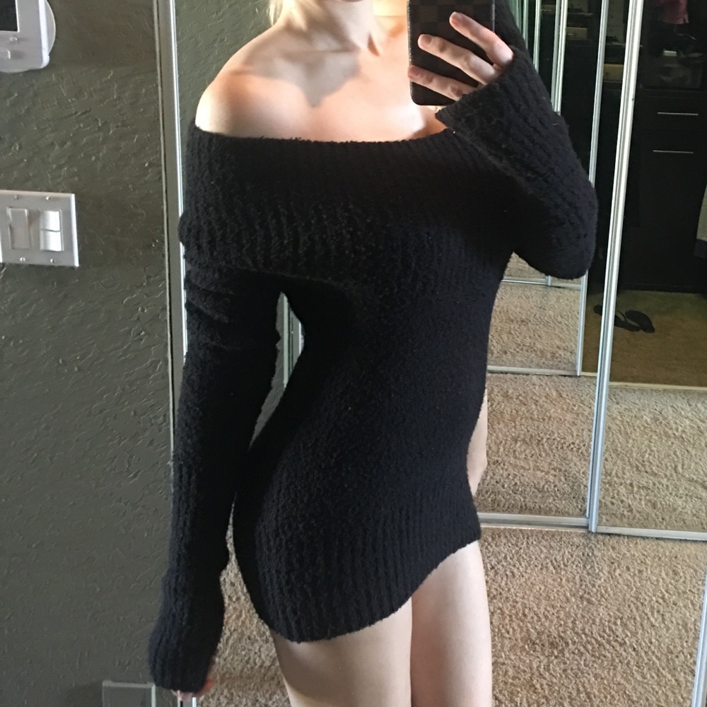 Black knit sweater